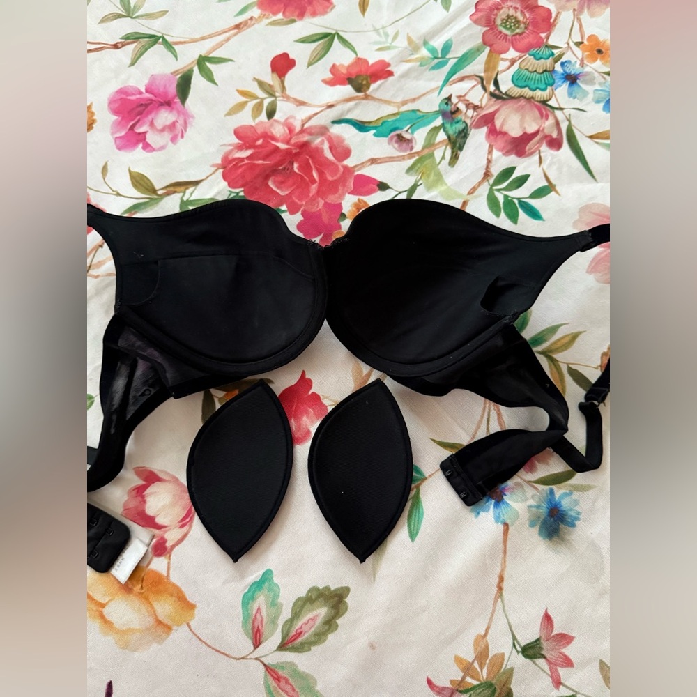 Elegant Black Women's Bra size 34D [Wolford brand bra eye& hook back closure - Picture 7 of 16
